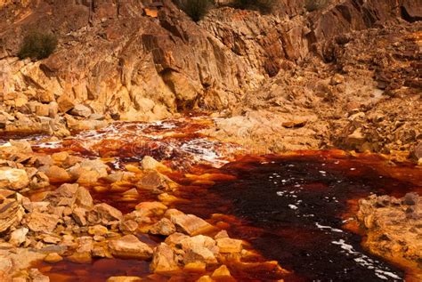 The Rio Tinto (red river) stock image. Image of backgrounds - 51321729