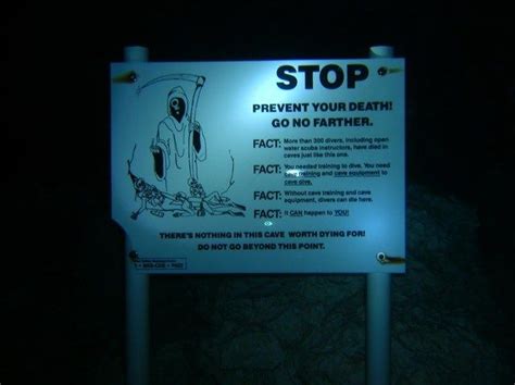 28 Super Scary Signs That Definitely Work | Underwater caves, Spooky ...