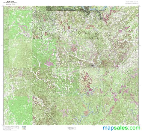 Walker County, AL Topo Wall Map by MarketMAPS - MapSales