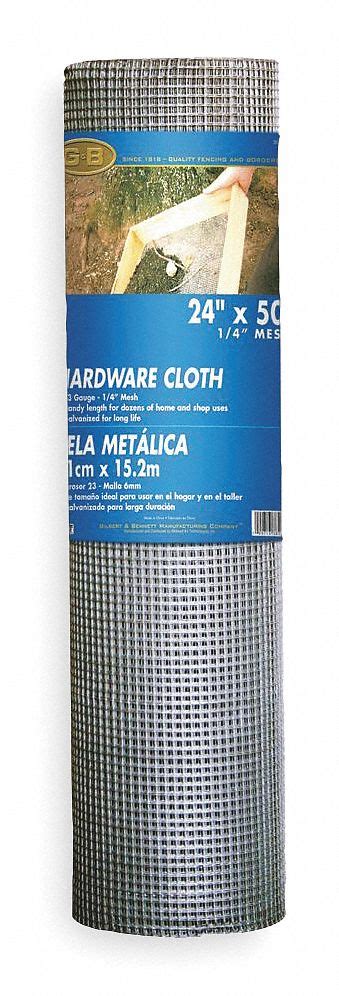 Hardware Cloth, 19 Gauge, 1/2" Mesh Size, 4 ft. Height, 50 ft. Length - Grainger