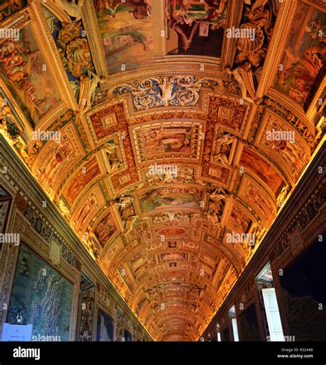 Gallery of the Geographical Maps in Vatican Museum Stock Photo - Alamy