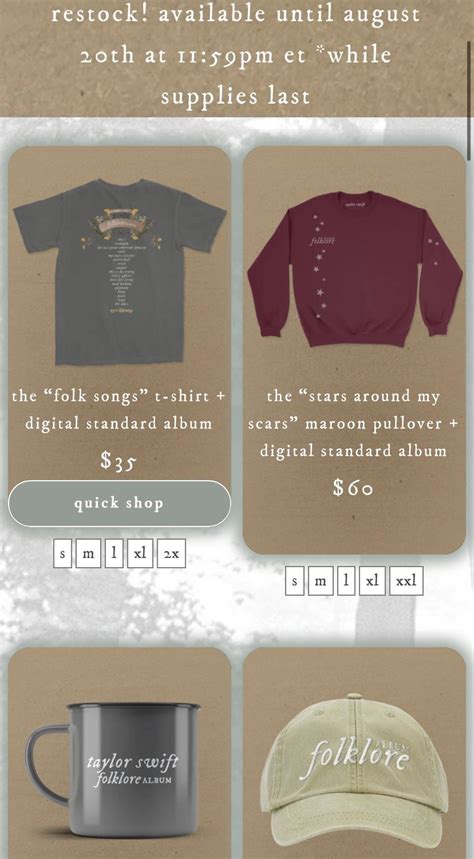 Taylor Swift Folklore Merch Reddit - LarryHester