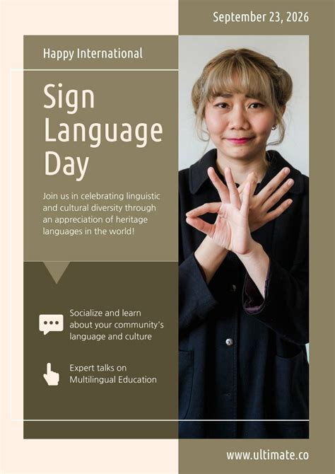 International Sign Language Day - Piktochart