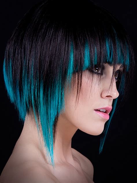 Black Hair with Blue Highlights ~ More About Hairstyles