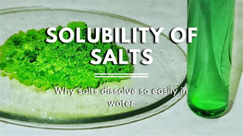 Solubility of Salts ‒ Why Common Salts are So Soluble in Water | Labkafe