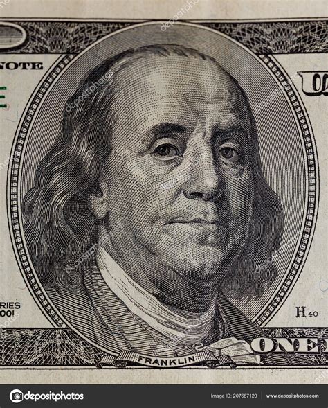 Portrait Benjamin Franklin Hundred Dollar Bill Closeup Stock Photo by ...