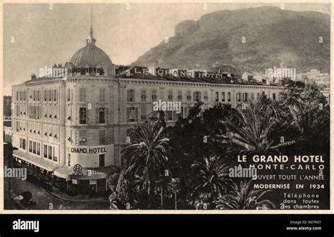 Monte Carlo - Grand Hotel Stock Photo - Alamy