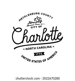 City Charlotte Vector Illustration Stock Vector (Royalty Free ...