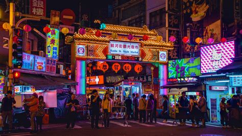 Download Bustling Raohe Night Market in Taipei Wallpaper | Wallpapers.com