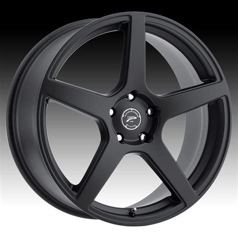 Platinum 432 Elite Satin Black Custom Wheels Rims - 432SB / Elite ...