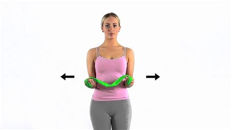 Rotator cuff band exercise - YouTube