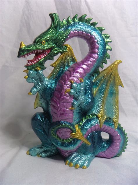 Hand painted Dragon ceramic figurine by MythicalCove on Etsy