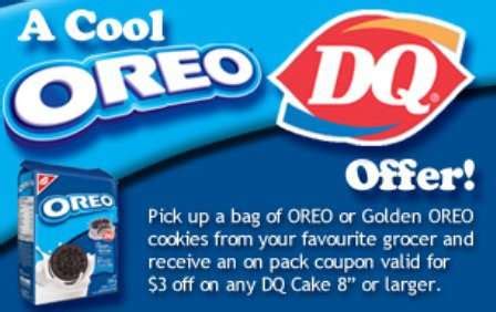 Dairy Queen - $3 off DQ Cake coupon on Oreo packs