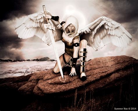 Female Angel Warrior With Sword