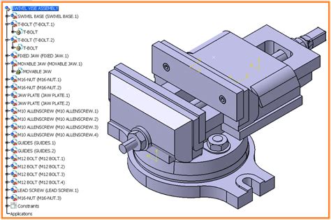 swivel machine vice assembly drawing - toolvictorinoxpurchase