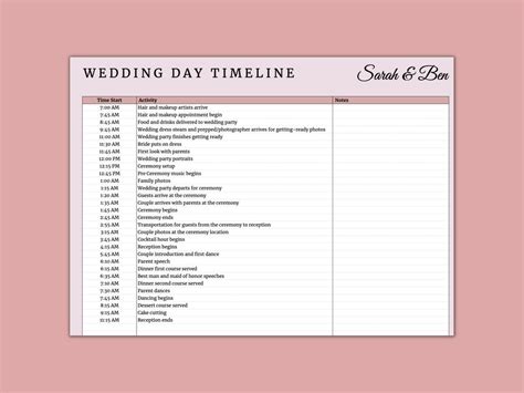 Wedding Planner | Google Sheets Template – You are Loved Templates