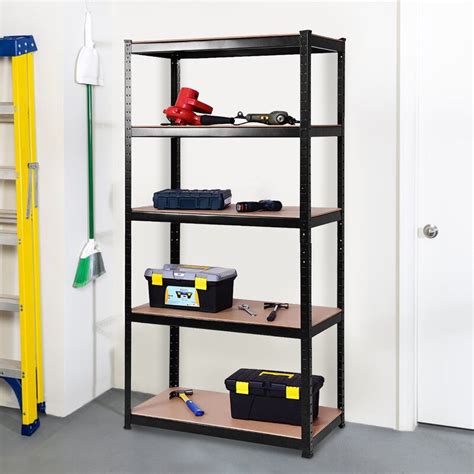 Rexter Splittable Black Steel Storage Rack - Empty Space