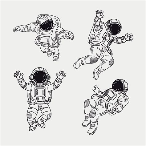 Astronaut Minimalist Tattoo 10848042 Vector Art at Vecteezy