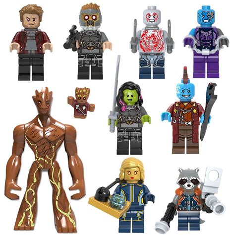 Building Toys Big Groot & Guardians Of The Galaxy STAR LORD AVENGERS ...