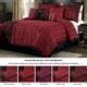 Chezmoi Collection Tai 7-Piece Red Black Oriental Traditional Jacquard Comforter Set, King Size ...