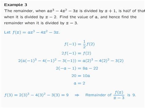 Lesson on Remainder and Factor Theorem Applications | Teaching Resources