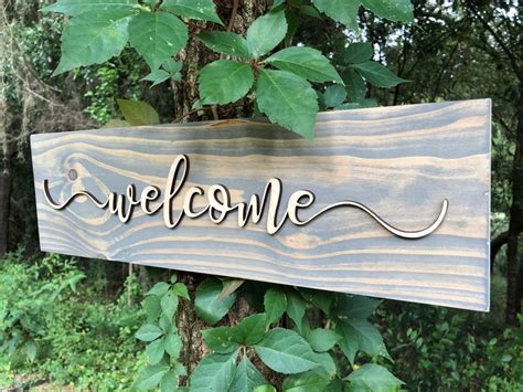 Custom 3D Wood Sign Welcome Sign Welcome Wood Sign Home | Etsy