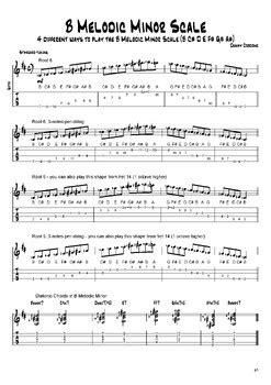 B Melodic Minor Scale - 4 Different Ways to Play The B Melodic Minor Scale