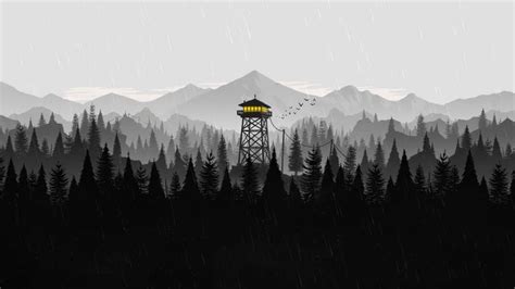 B&W Firewatch [1920x1080] : wallpapers | Kaws wallpaper, Gaming wallpapers hd, Scenery wallpaper