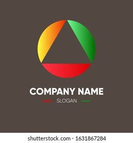 Negative Space Triangle Logo Vector Template Stock Vector (Royalty Free ...