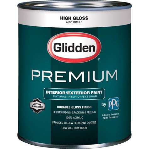 Glidden Premium 1 qt. High-Gloss Latex Interior/Exterior Paint-GL7113-04 - The Home Depot