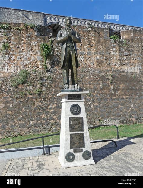 JUAN PABLO DUARTE (1813-1876) Dominican Republic politician and poet. Statue in Santo Domingo ...