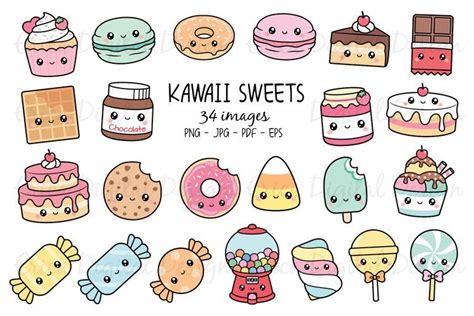 cute Food Art Drawing Sweets - Scarlett Getachew