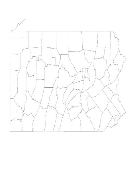 Pennsylvania County Map Blank