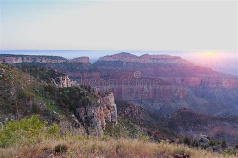 Grand Canyon North Rim Sunrise Scenic Stock Photo - Image of national ...