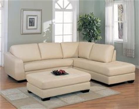 Contemporary Cream Leather Sofa Sectional with romantic Chaise - Betterimprovement.com