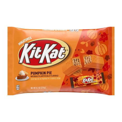 Kit Kat, Halloween Miniatures Wafer Bars Candy In Pumpkin Pie Flavored Crème, 9.7 Oz. - Walmart ...