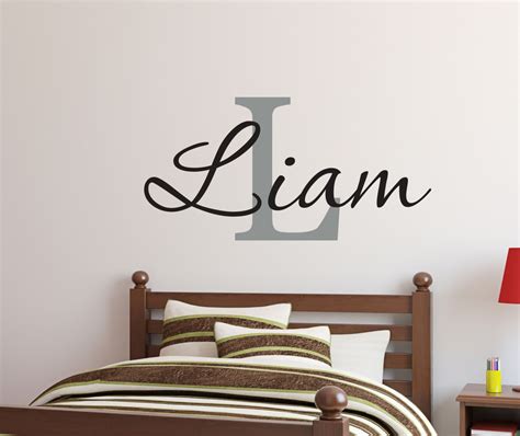 Baby Boy Nursery Wall Decor // Boy Name Wall Decal // Boys