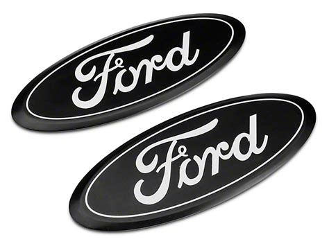 F-150 Billet Aluminum Ford Oval Grille Emblem; Black (15-17 F-150)