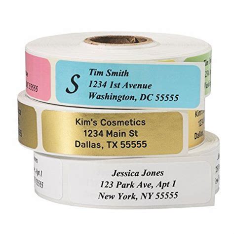 Return Address Labels - Roll of 500 Personalized Labels (White)