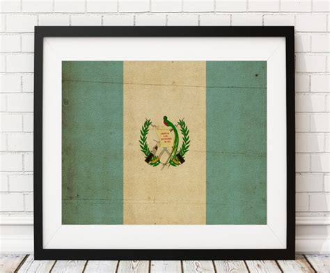 Guatemala Flag Art Guatemalan Flag Print Flag Poster