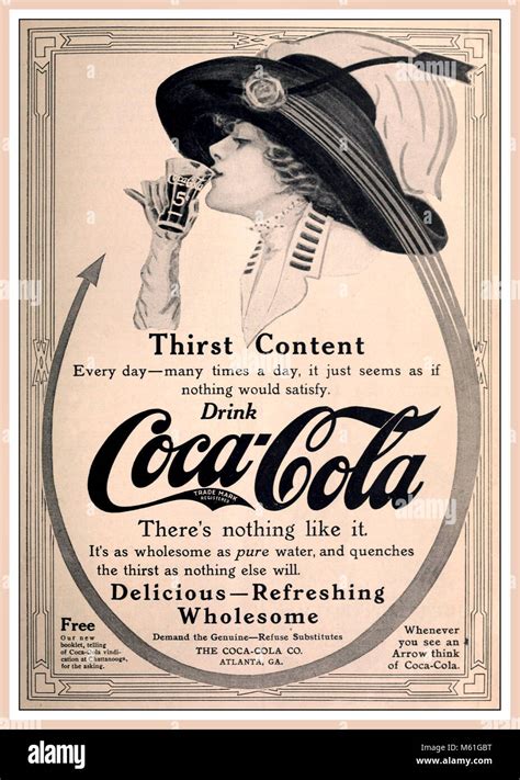 Vintage 1900’s Coca Cola advertisement ‘Drink Coca Cola there’s nothing ...