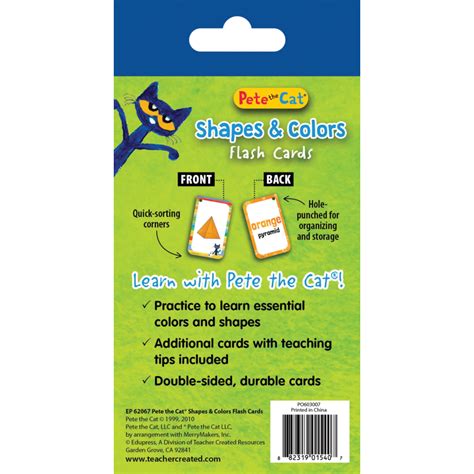 Pete the Cat® Shapes & Colors Flash Cards - TCR62067 | Teacher Created Resources