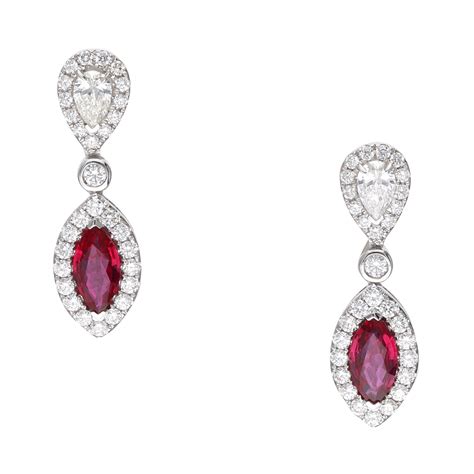Share 82+ ruby diamond earrings white gold super hot - 3tdesign.edu.vn