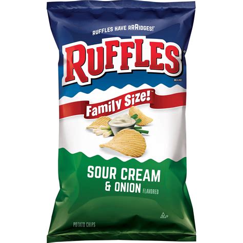 Ruffles Sour Cream & Onion Potato Chips 13 oz. Bag - Walmart.com