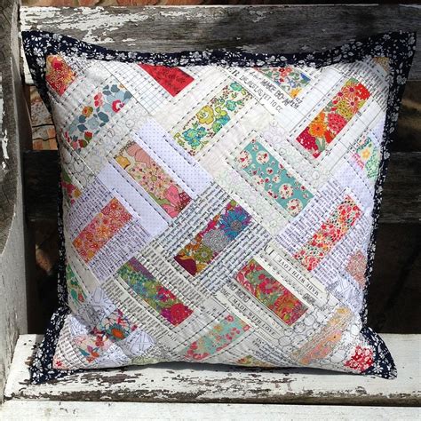 Quilt Pillow Pattern Patchwork Cushion Cover Domino Quilted - Etsy