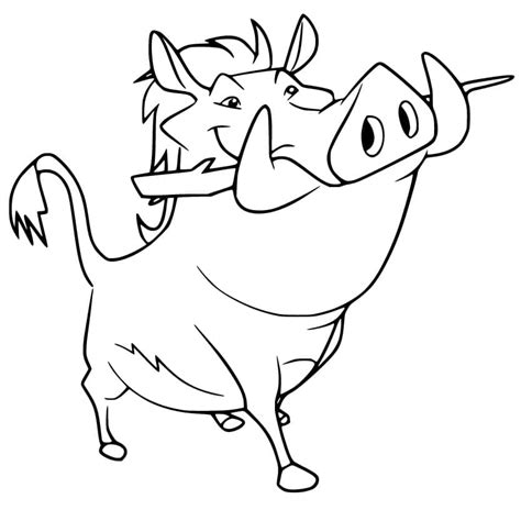 Pumbaa from The Lion Guard Coloring Page - Free Printable Coloring Pages for Kids