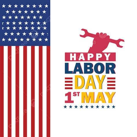 Happy Labor Day Vector Design Images, Happy Labor Day Transparent Background With American Flag ...