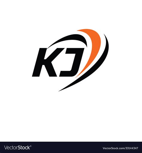 Kj monogram logo Royalty Free Vector Image - VectorStock