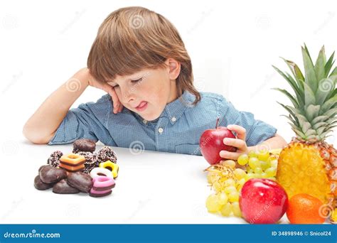 Child choosing food stock photo. Image of sitting, decision - 34898946