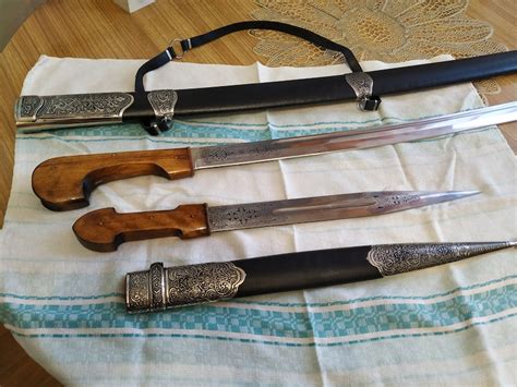 Full length Russian Cossack Shashka sword and cossack kinjal | Etsy